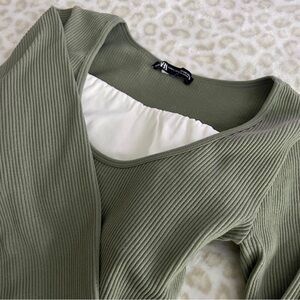Zara green long sleeve